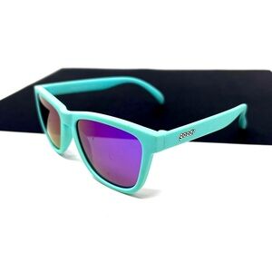 Goodr  Electric Dinotopia Carnival Mint Green Sunglasses scratched lenses